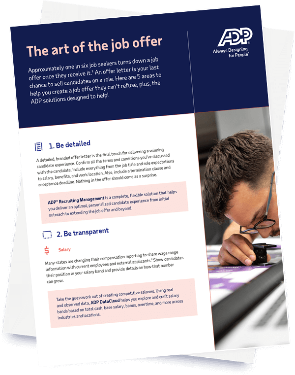 The Art of the Job Offer | ADP