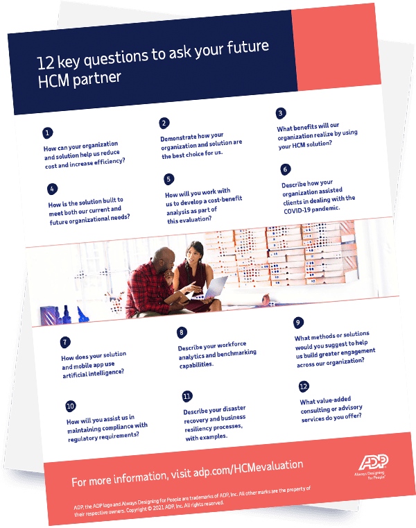 HCM Vendor Selection, 12 Key Questions