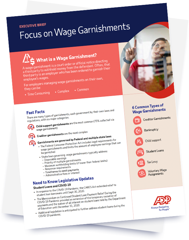 Employer Wage Garnishment Guidelines ADP