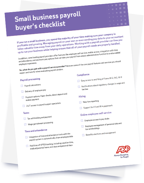 Payroll Checklist | How to Compare Payroll Services | ADP